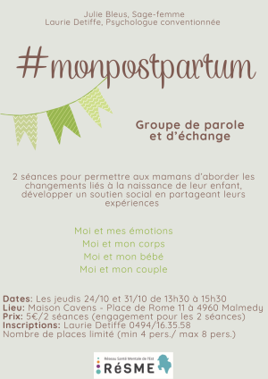 Photo de Groupe d'échange sur le postpartum